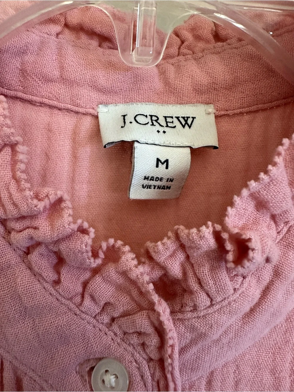 JCrew Pink Ruffle Top - Picture 3 of 3